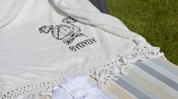 White Organic Beach Towel