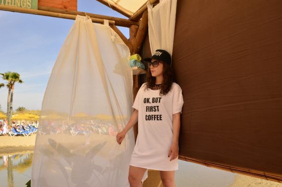 “Ok, But First Coffee” Organic Cotton T-shirt