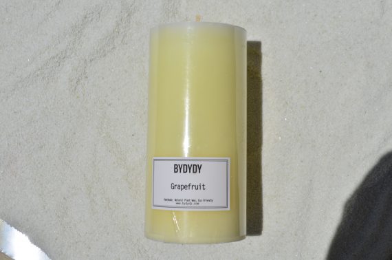 Grapefruit Scented Natural Pillar Candle