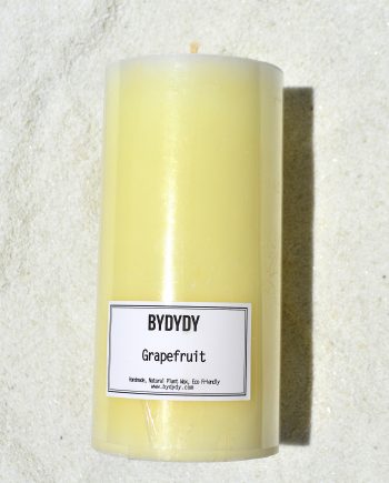 Grapefruit Scented Natural Pillar Candle