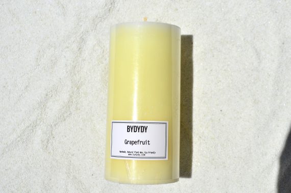 Grapefruit Scented Natural Pillar Candle