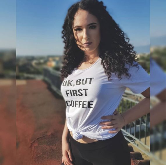 “Ok, But First Coffee” Organic Cotton T-shirt
