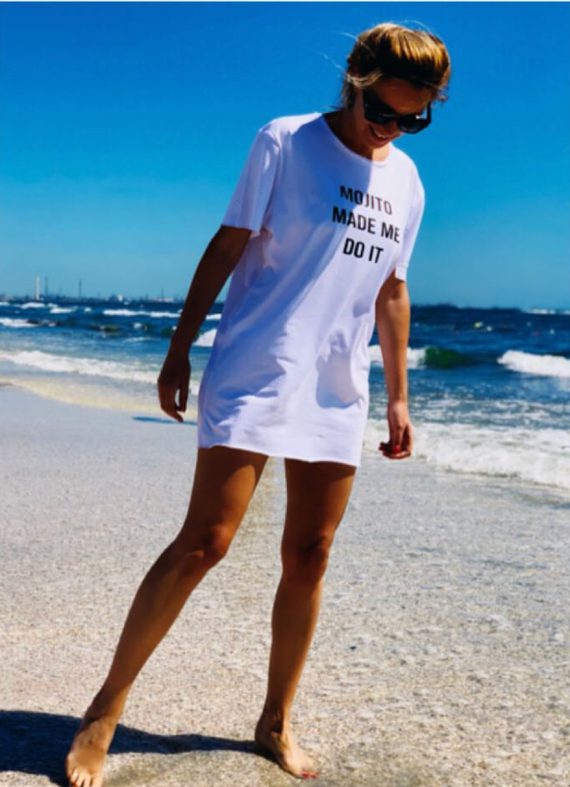 “Mojito Made Me Do It” Organic Cotton T-shirt
