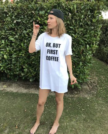 “Ok, But First Coffee” Organic Cotton T-shirt